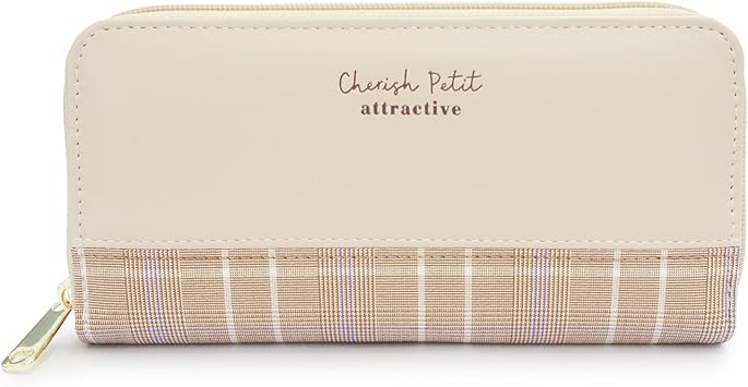 Amazon カノンコード モカチェック 長財布 財布 中学 女子 小学生 女の子 レディース Mswuw108 ベージュ Kanonchord カノンコード 財布