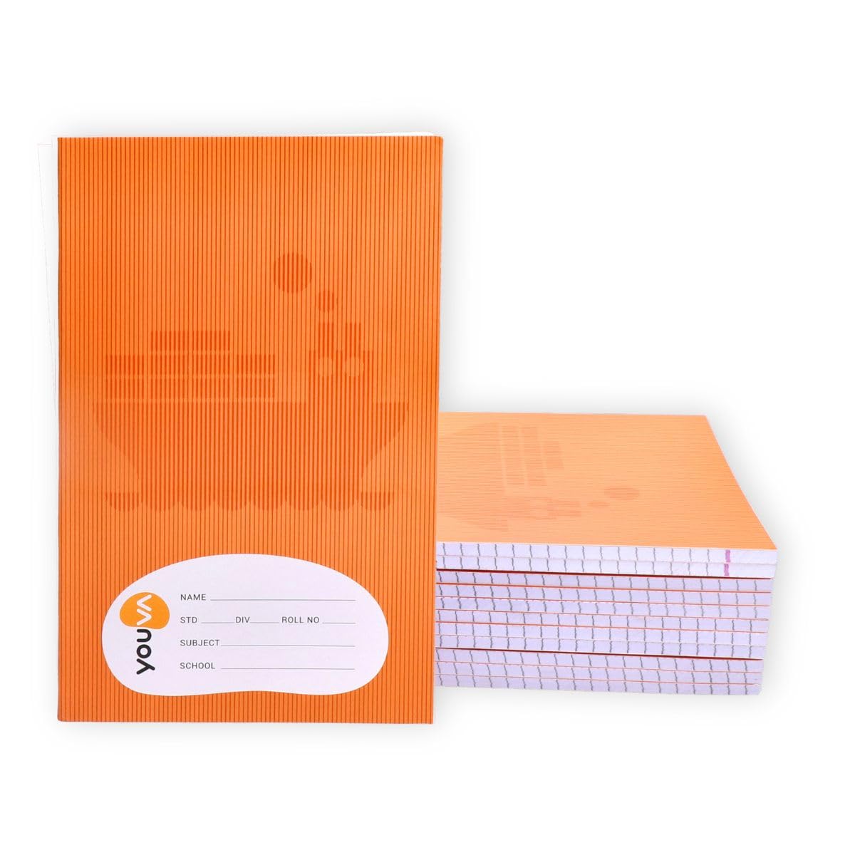 YOUVA Navneet Brown Soft Bound Long Book | Regular Size 17 cm x 27 cm | Sketch - 1 Side SL / 1 Side PL | 172 Pages| Pack of 12      Unknown Binding