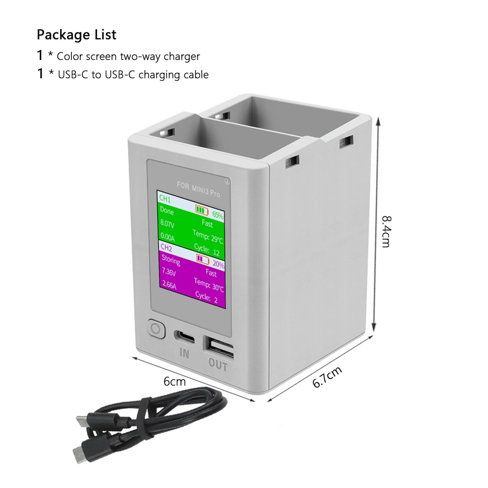 Compatible for DJI, Mini 4 Pro, Hub De Chargement Bidirectionnel
