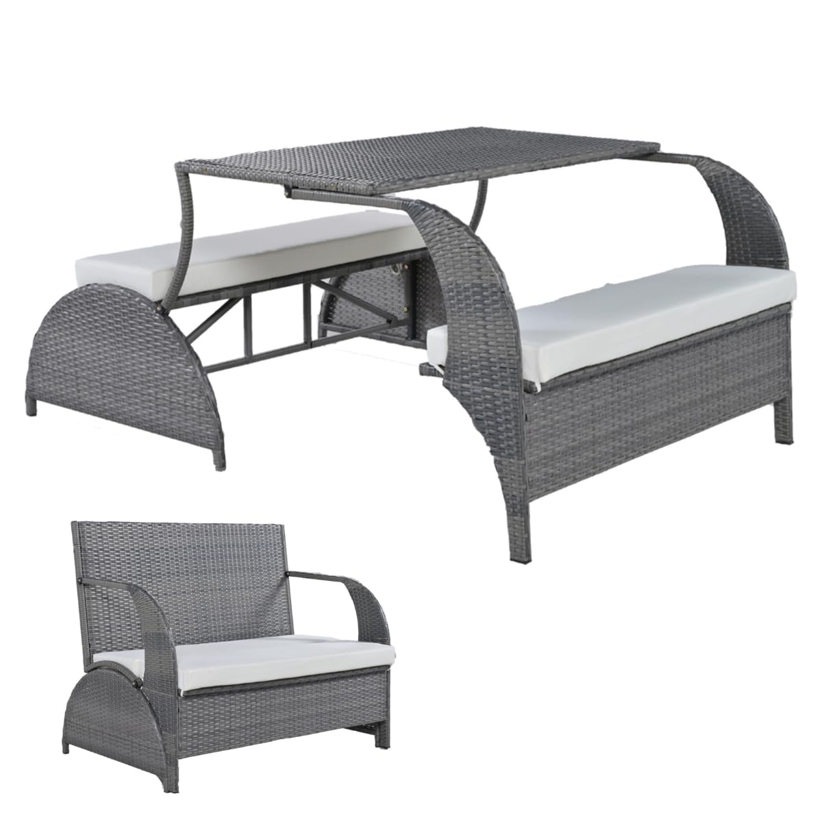 Amazon.co.jp: ガーデンテーブル セット 2人掛けから4人掛け ガーデン