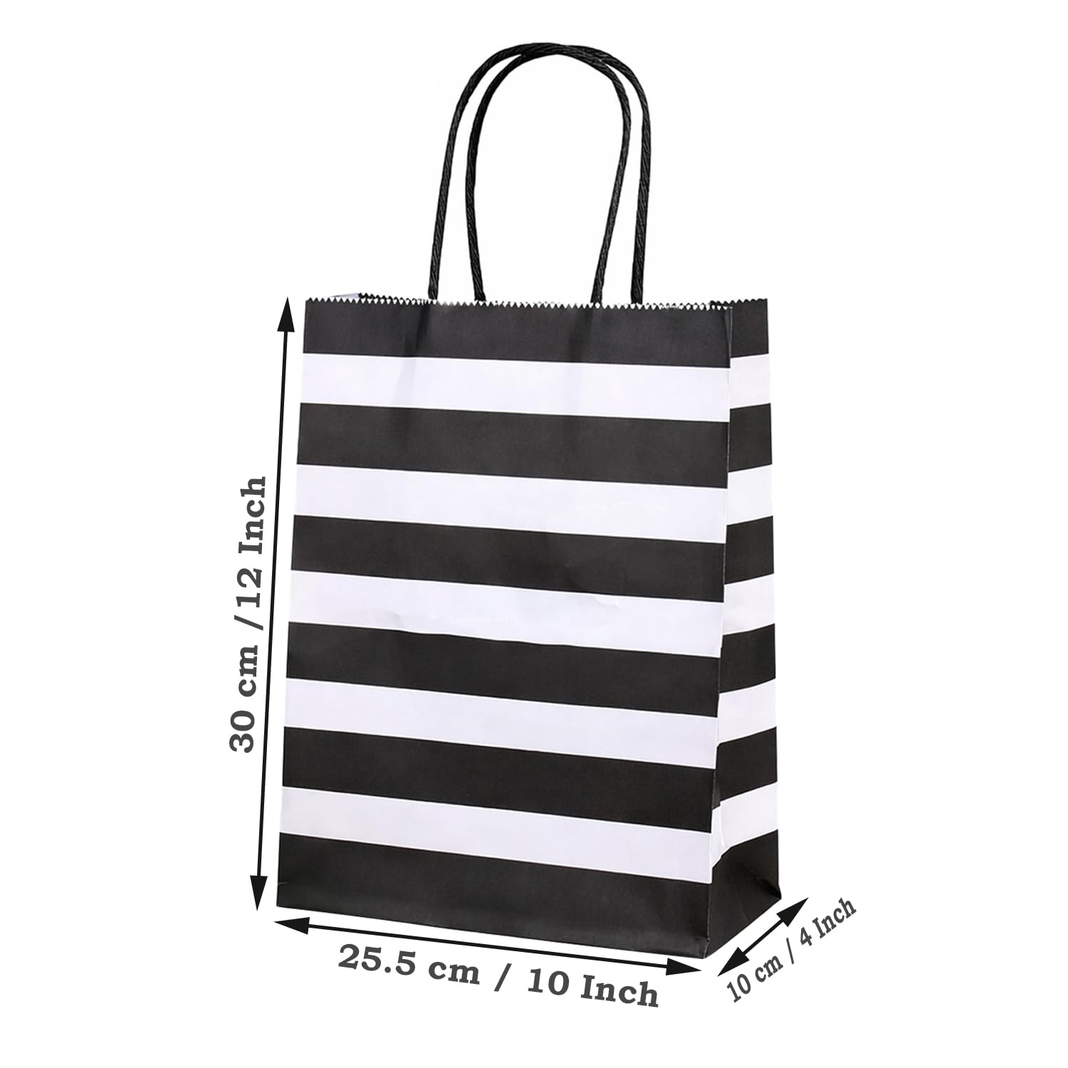 Black & White Gift Bags - Party Favors & Retail -2