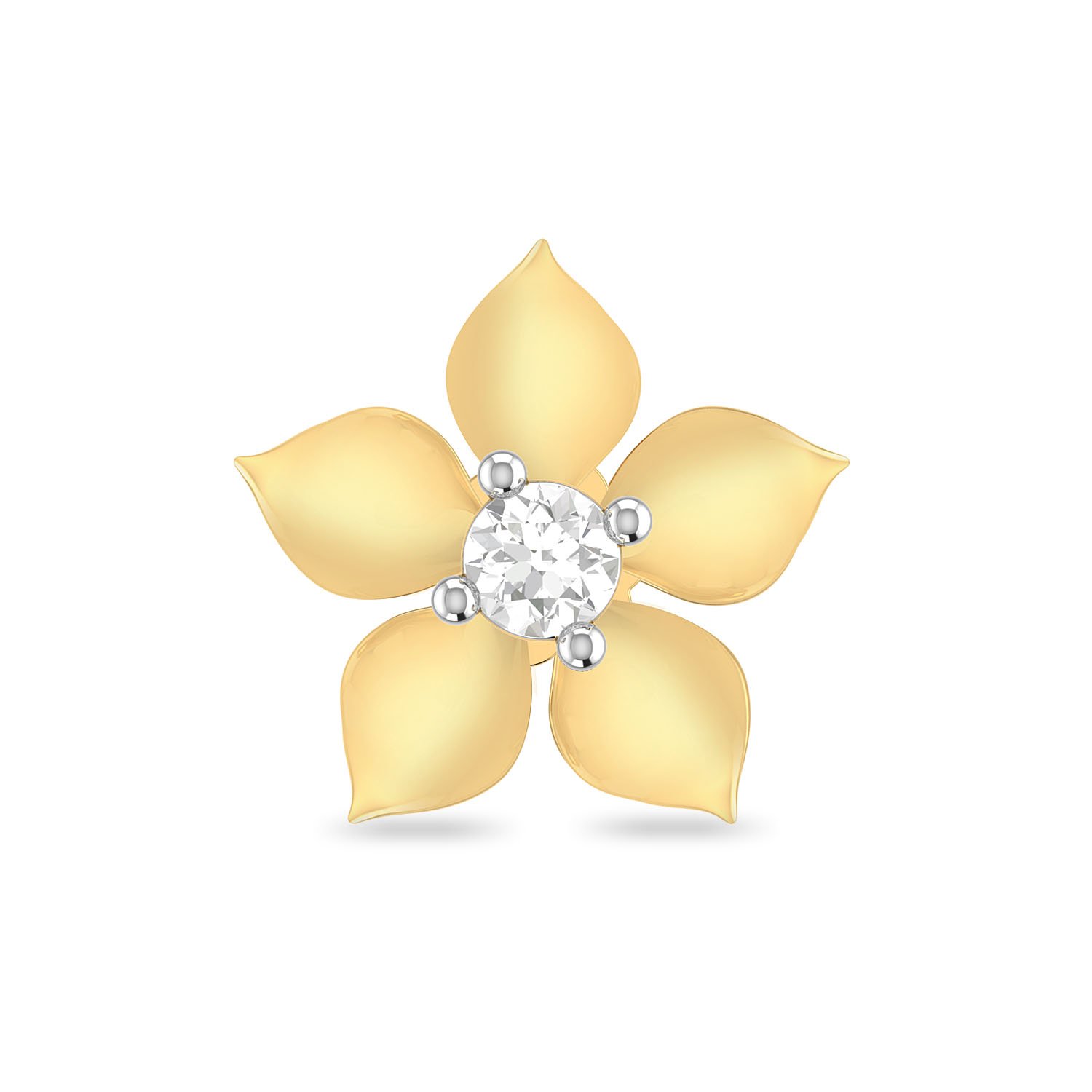 The Cormic 18KT Yellow Gold and Diamond Nose Pin for Women