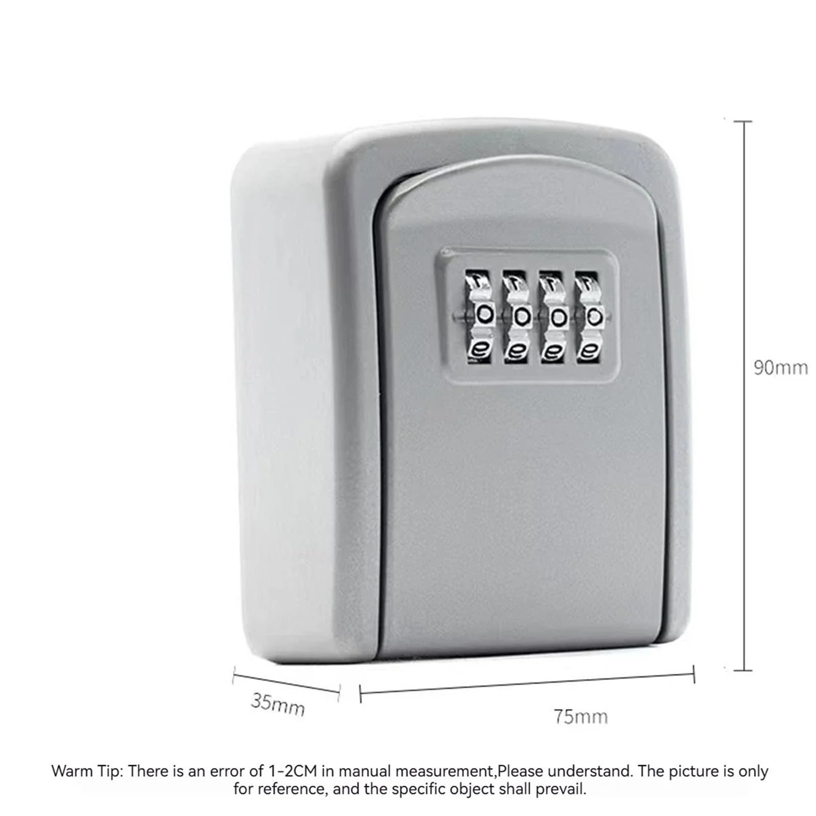 Boîte de rangement murale étanche en alliage de zinc avec serrure ionique C pour intérieur et extérieur, pour un usage domestique (ABS gris T1)