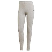 adidas Femme Essentials Linear Cotton Leggings, Medium Grey Heather, Black, S
