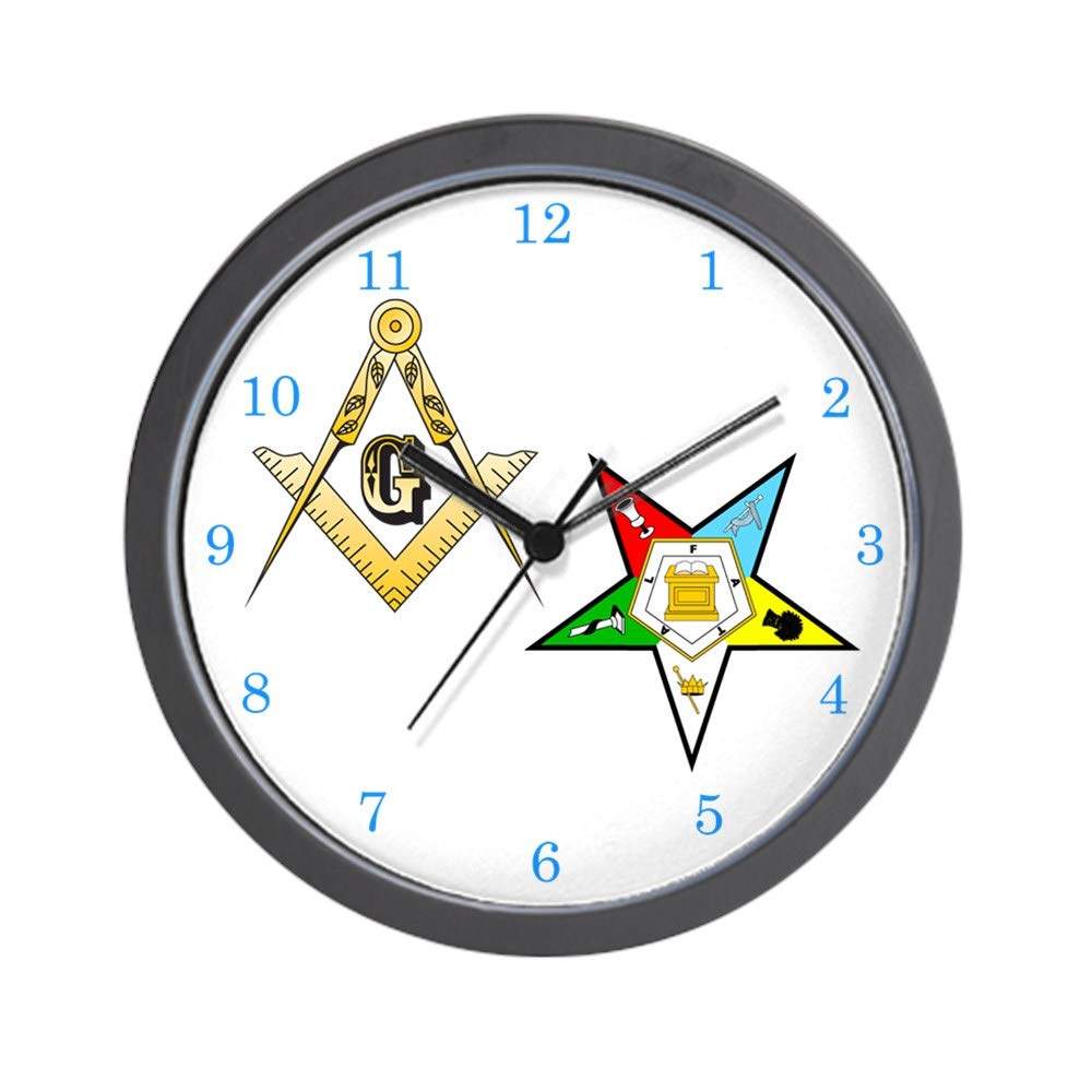 CafePress Masonic Eastern Star 10" Wall Clock for Livingroom, Kitchen, or Office