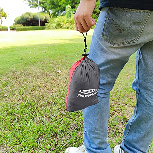 Forbidden Road Camping Hammock Single Hmmocks Parachute Hammock For Outdoor Hiking Travel Backpacking - 210D Nylon Taffeta Hammock Swing - Support 400Lbs Ropes Carabiners Included #TOP3