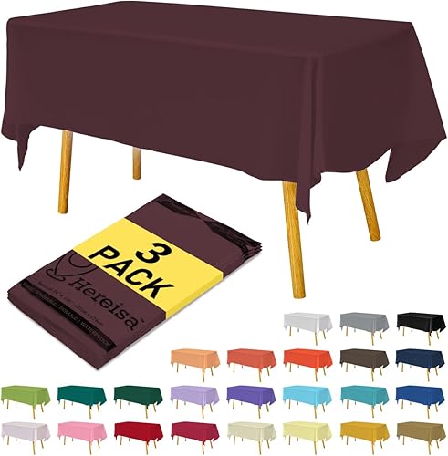 Miniatura 196 de Mantel desechable de alta calidad, paquete de 12, manteles de 54 x 108 pulgadas para fiestas, manteles decorativos para mesas rectangulares, mantel