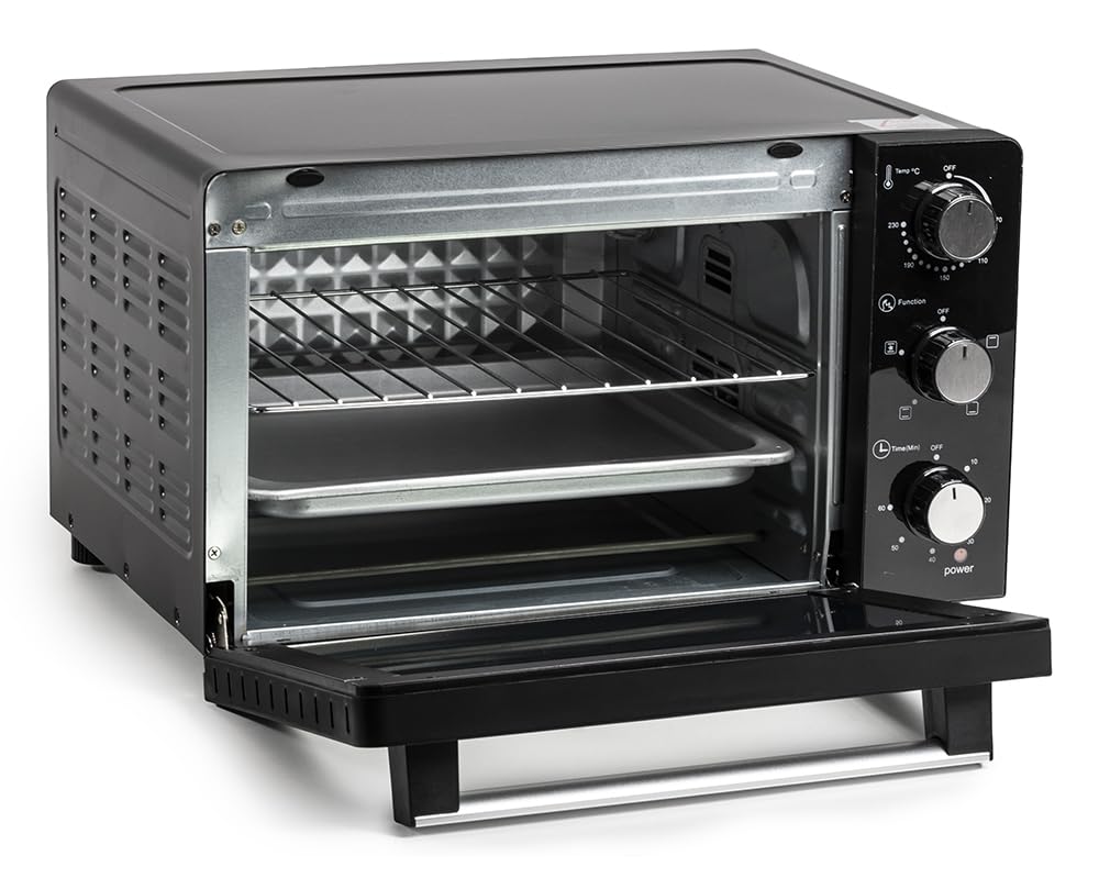 Forno Elettrico Devil 23 Litri Melchioni doppio vetro di sicurezza termoisolato resistenze Acciaio grill, combinato ventilato luce interna 1200W Timer Termostato by Dimensione Elettronica