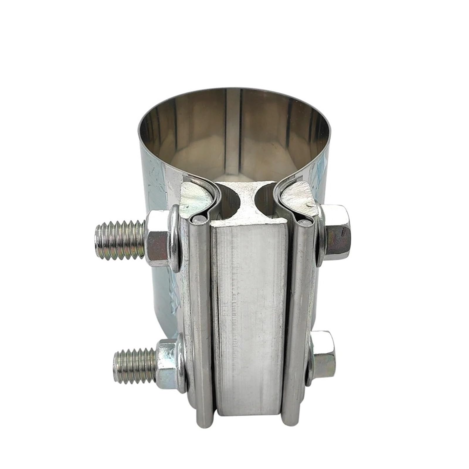 Cola Escape Tubo Silenciador Abrazadera Banda Con Junta A Tope De 2 Piezas, Acoplador Manguito Escape Universal Acero Inoxidable 304, Clip Tubo 2 "2,5" 3 "4" 4,5 "