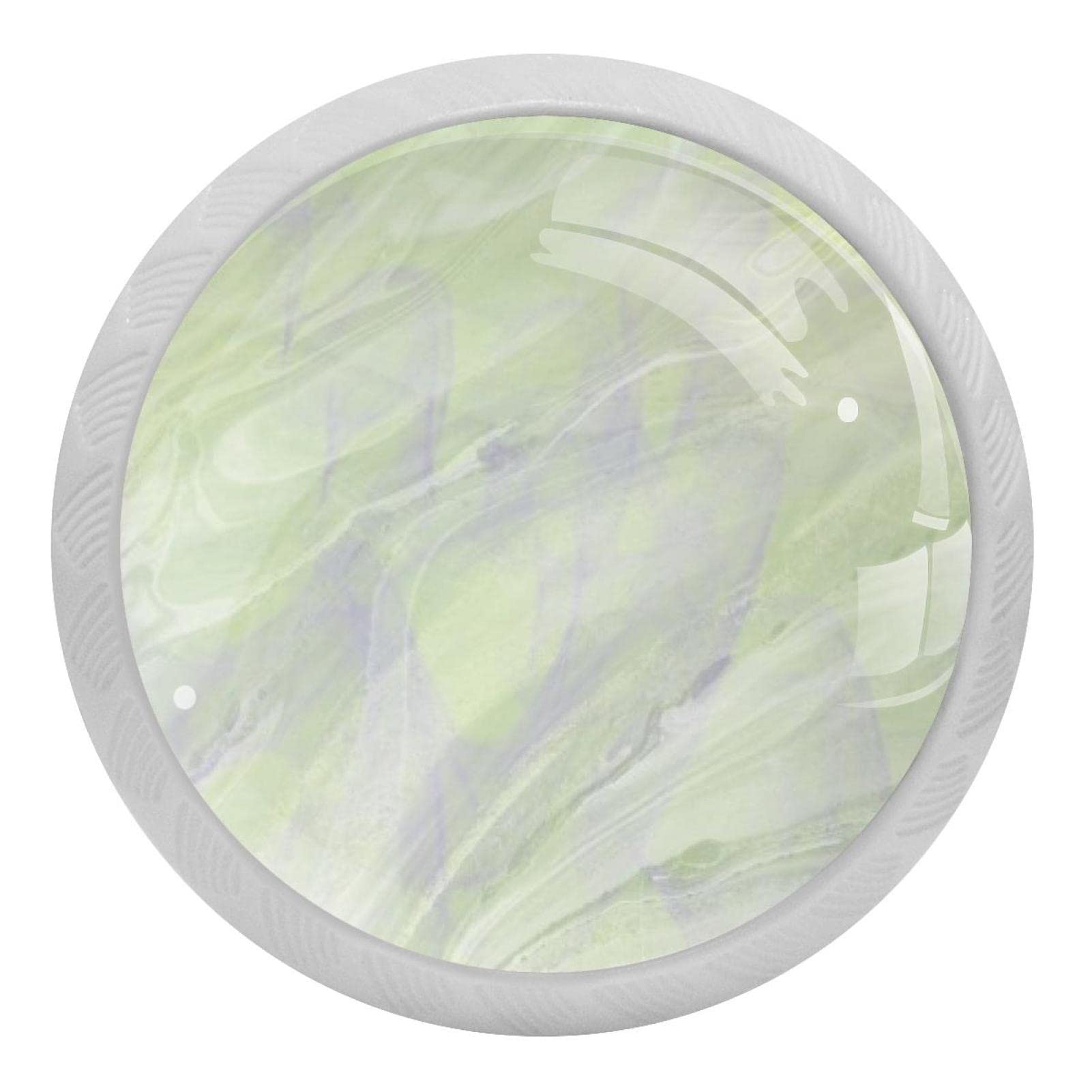 Boutons de placard marbre vert pour rénover une cuisine et des tiroirs