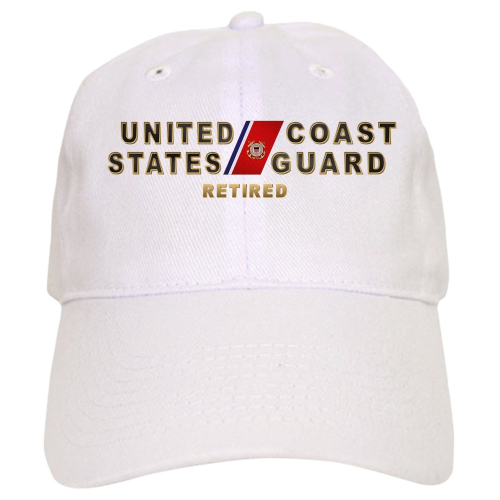 CafePress USCG Retired Cap Unique Adjustable Baseball Hat White
