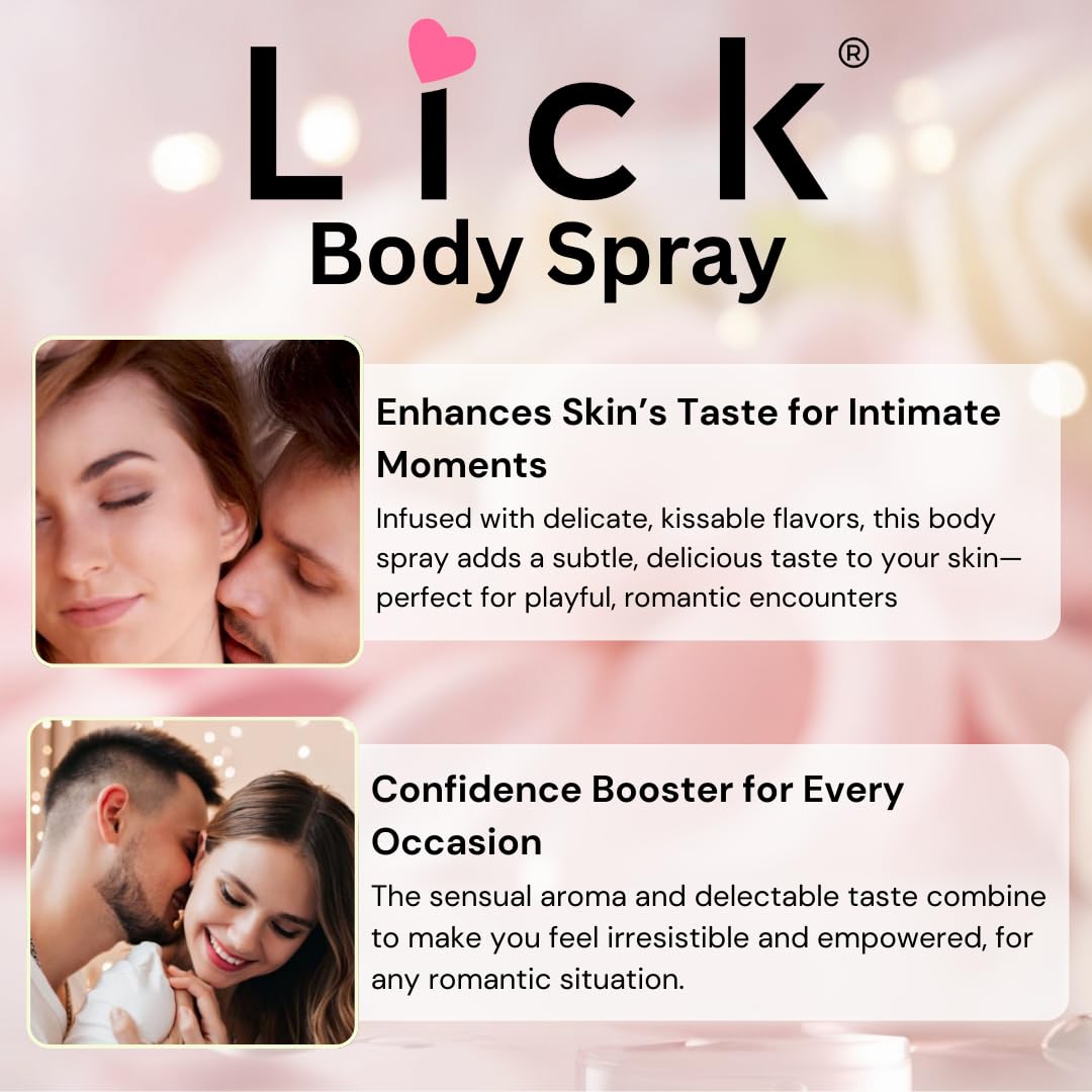 LICK Peach Scented Body Spray – Fruit Core Scents – Lightweight Fragrance Mist for Daily Refresh – 4 fl oz