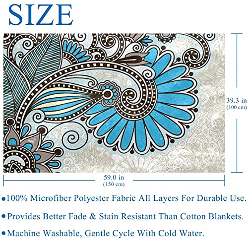 Couverture douce et chaude motif mandala lit canapé plage