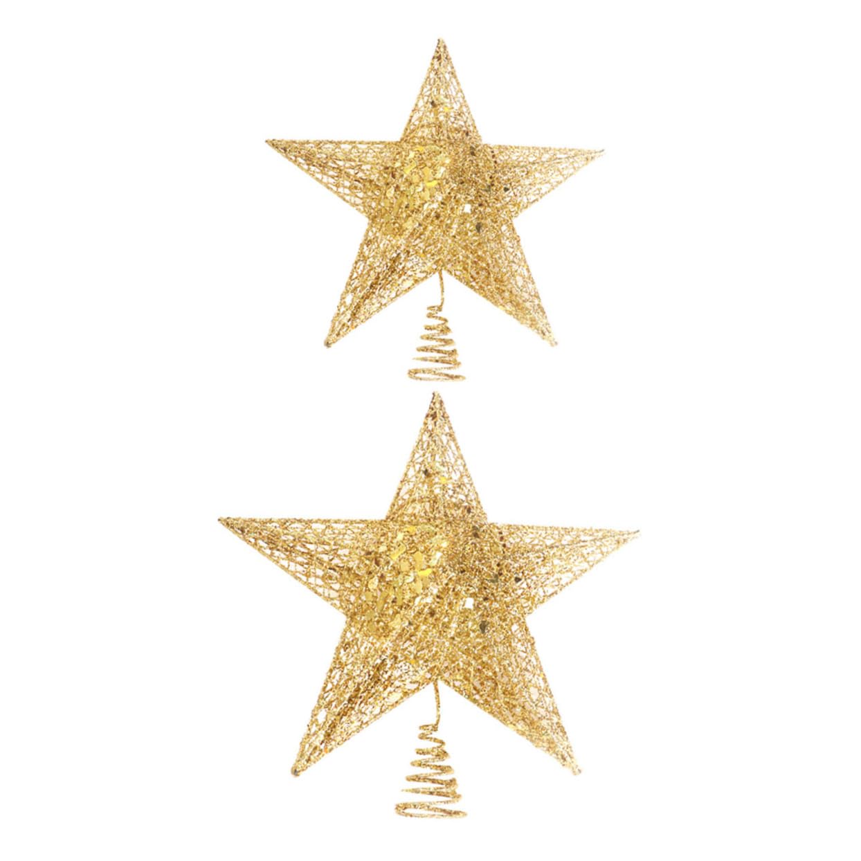 Ciieeo 6stücke Weihnachtsbaumspitzen Glitzernder Stern Goldene Baumdeko Für Festliche Für Zuhause Geschäfte Und Hotels