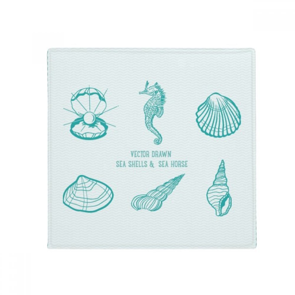Tapis anti-dérapant hippocampe bleu pour éviter les glissades sur carrelage