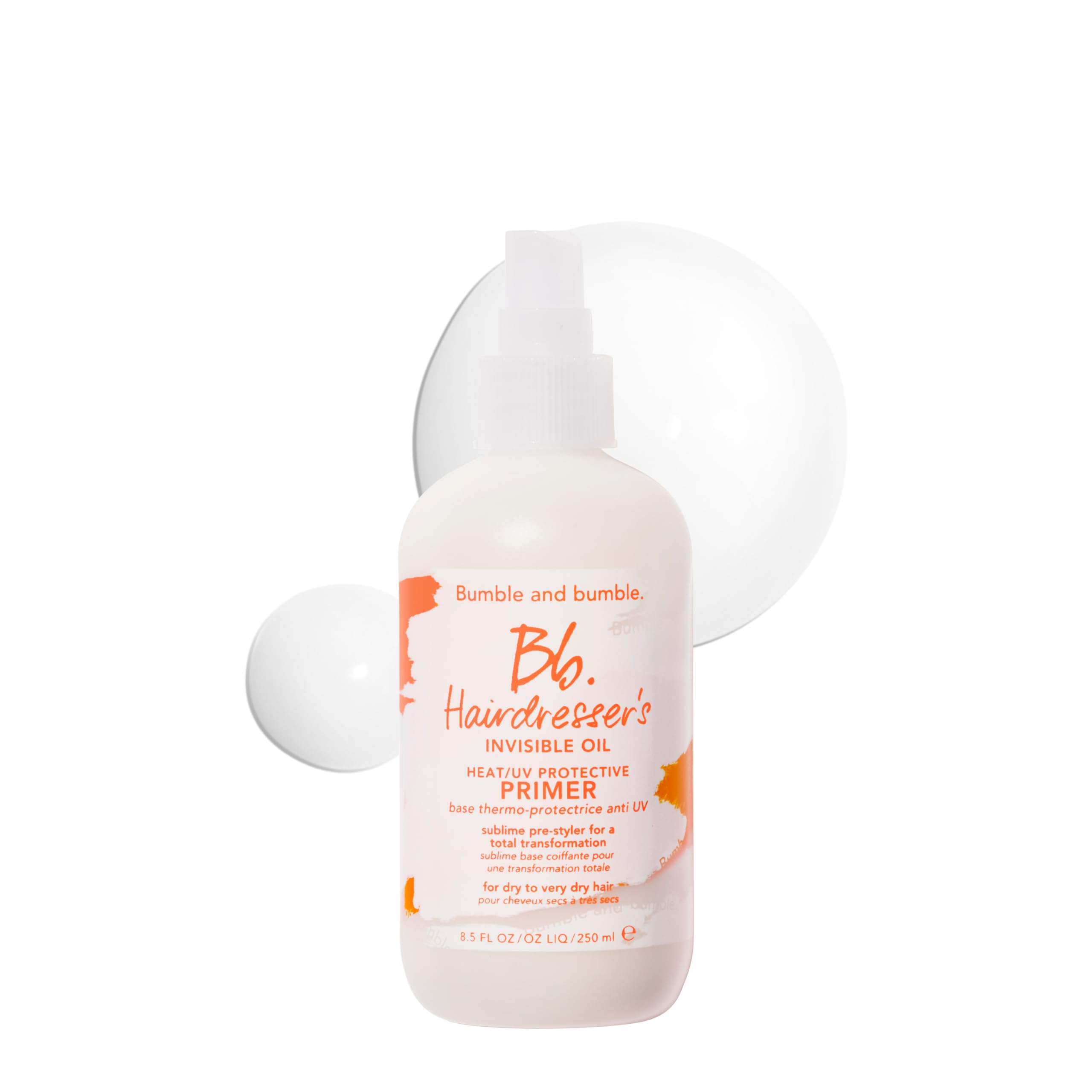 Bumble and bumble. Hairdresser's Invisible Oil Heat/UV Protection Leave-In Conditioner Hair Primer | Hydrating, Anti Frizz, Color Safe | Straight, Coily | With Argan Oil + Coconut Oil