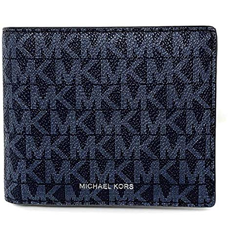 Carteira masculina Michael Kors Cooper com bolso, Almirante azul, L
