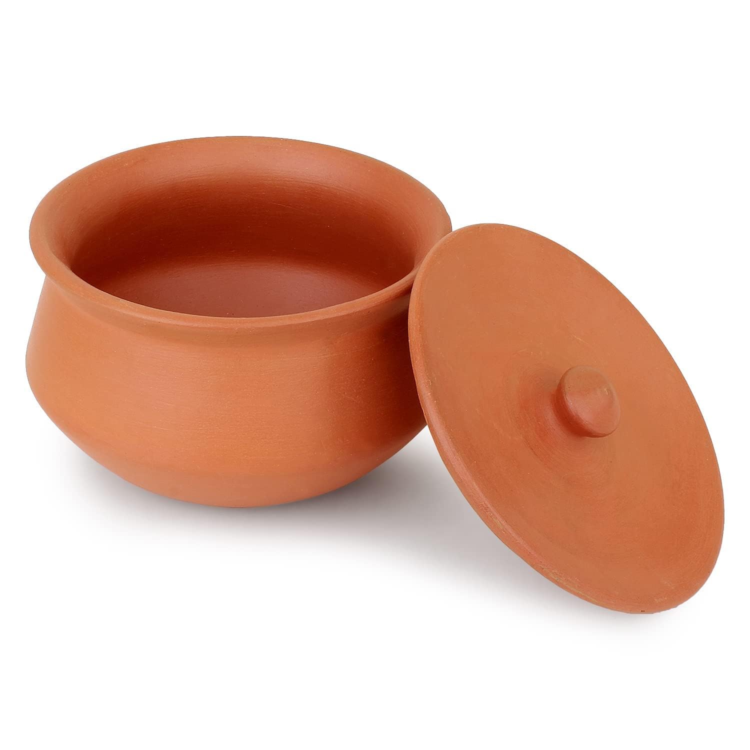 Traditional Indian Clay Pot for Thick Curd Making | Self-Cooling Raw Clay Handi | Natural Dahi Preserving Pot | Eco-Friendly, Handcrafted Clay Storage Pot |700ml (Pack of 1) (Brown, 750, Milligrams)-image-3