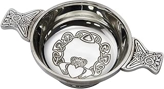 Wentworth Pewter - Large Claddagh Pewter Quaich (Claddagh Quaich)