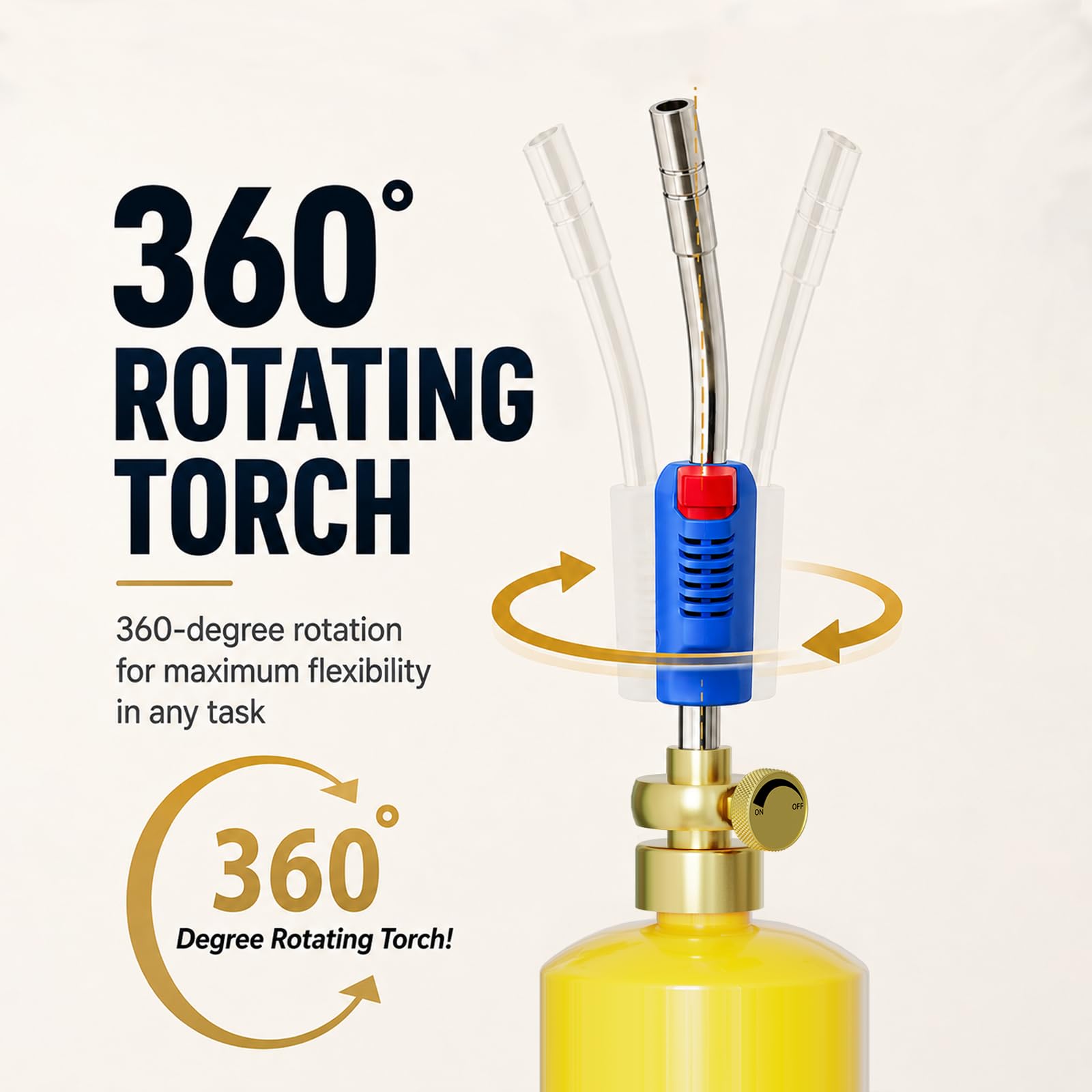 Mapp Gas Torch Head, 360° Rotatable Propane Torch, Welding Torch — Amazon image 2