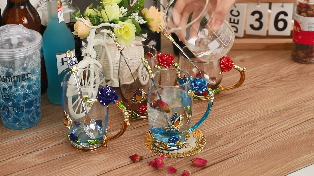 Tazza smaltata da caffè in vetro, regalo di compleanno per