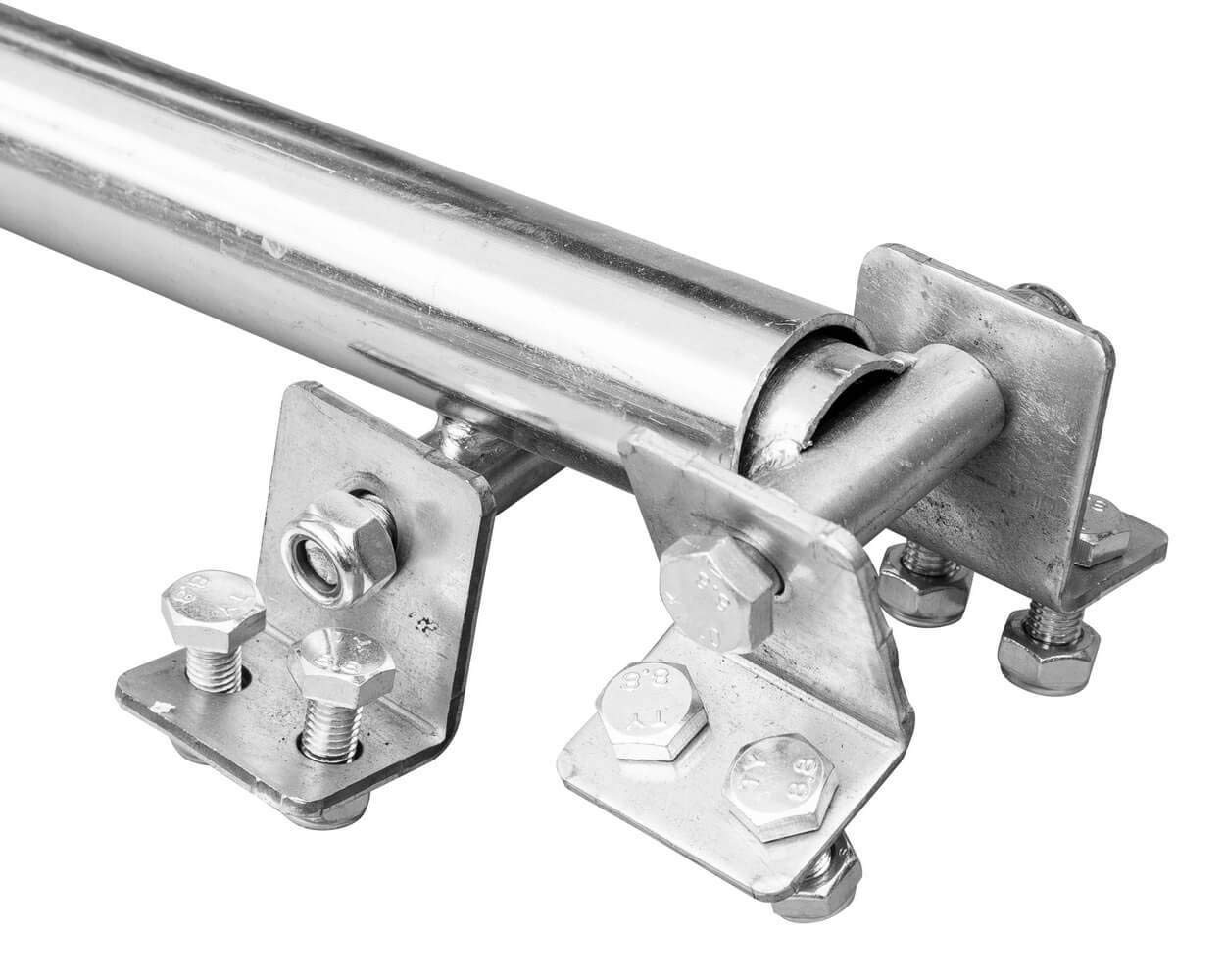 UNITRAILER sollevatore a manovella 1000 kg tubo 42 mm 500-865 mm con bulloneria per ribaltamento e scarico per rimorchio ribaltabile sollevamento controllato montaggio rapido