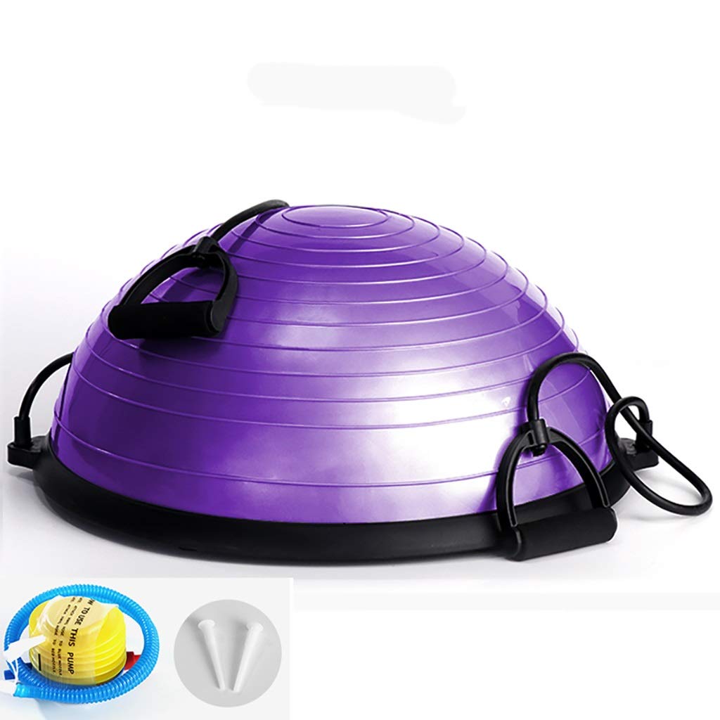 Piłka do jogi, do ćwiczenia równowagi, z 2 elastycznymi strunami do treningu Core Training Home Fitness siłowa treningowa siłownia, średnica: 58 cm / 22,8 cala (kolor : B)