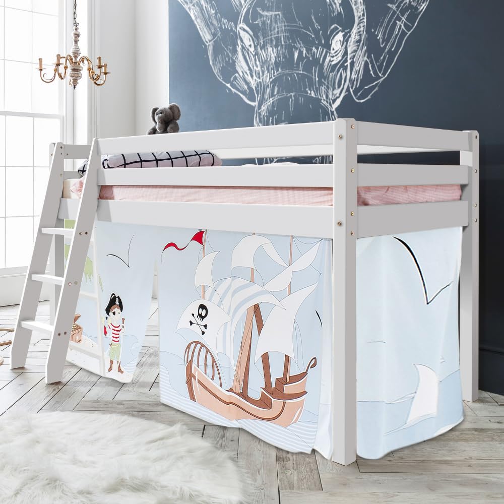 Noa and Nani Kids Cabin Bed Play Tent Pirate Pete Underbed Den for Midsleeper