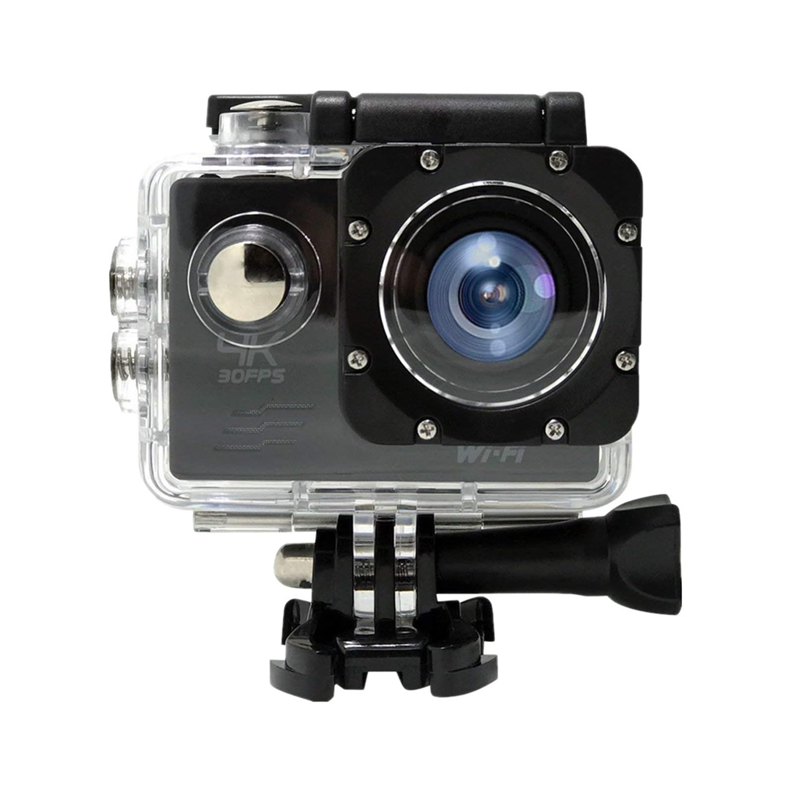 Kamera akcji Kamera Akcji 4k Bezprzewodowa Kamera Full HD Wodoodporna Podwodna Kamera Do Nagrywania Wideo Odporna Na Wstrząsy Nurkowa Kamera Sportowa(Black)