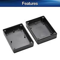 Vista 3 de Heyiarbeit Caja de conexiones de plástico ABS a prueba de polvo, caja de proyectos de conexiones, caja pequeña de 3.54 x 2.56 x 1.42 pulgadas