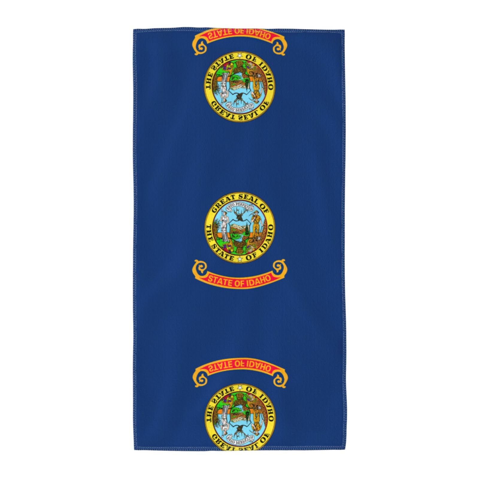 DIEzig Idaho State Flag Fashion Printed Long Bath Towel For Pool Side Seaside Holiday