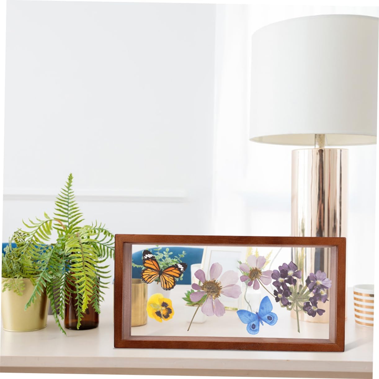 4pcs Dried Flower Display Case Shadow Box Frame for Specimens Pressed Flowers and Leaves Creative Display for Home Office Wedding Decor