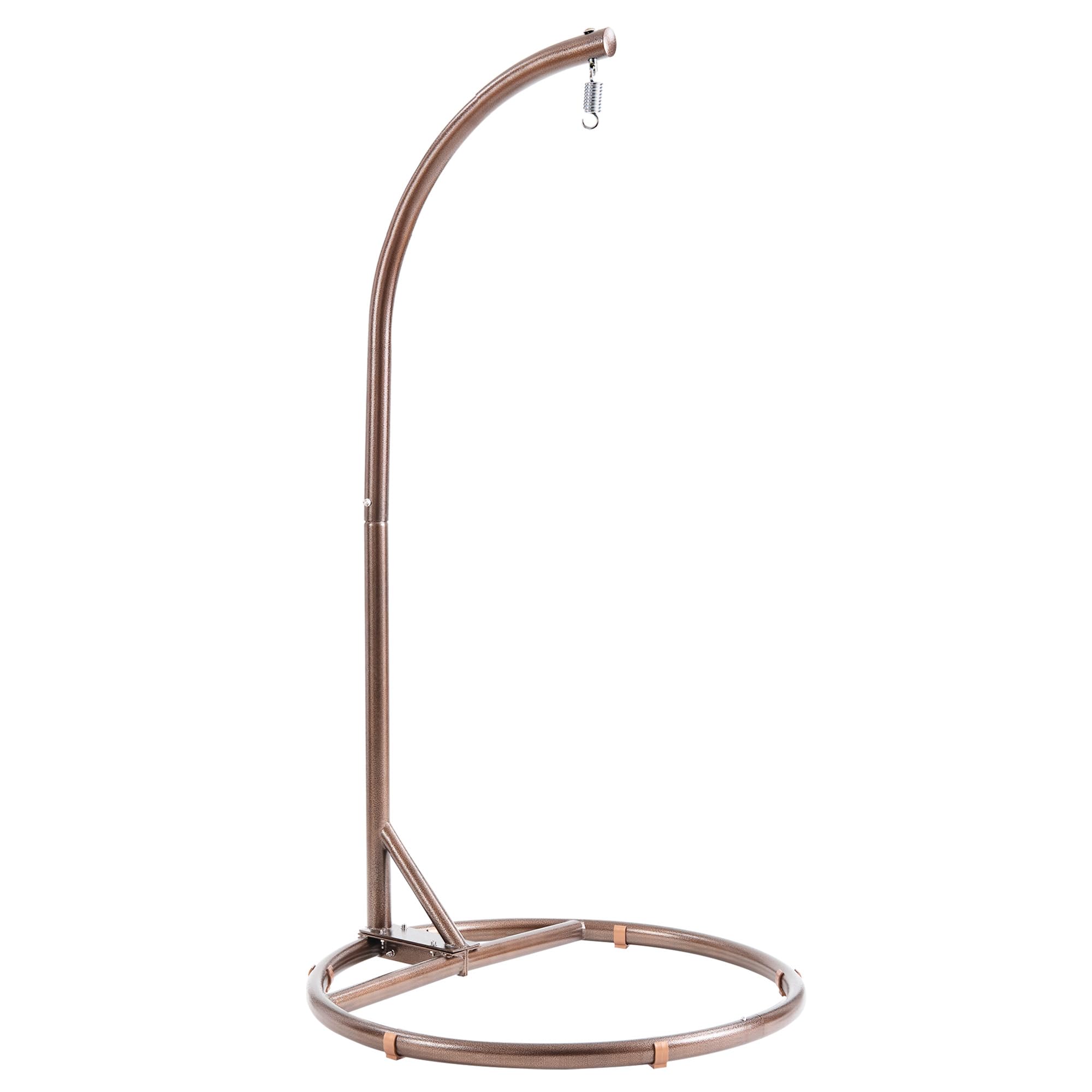 Round Base Heavy Duty Hanging Stand - Powder Coated Hammock Stand for Hammock Chair, Indoor and Outdoor (Coffee)