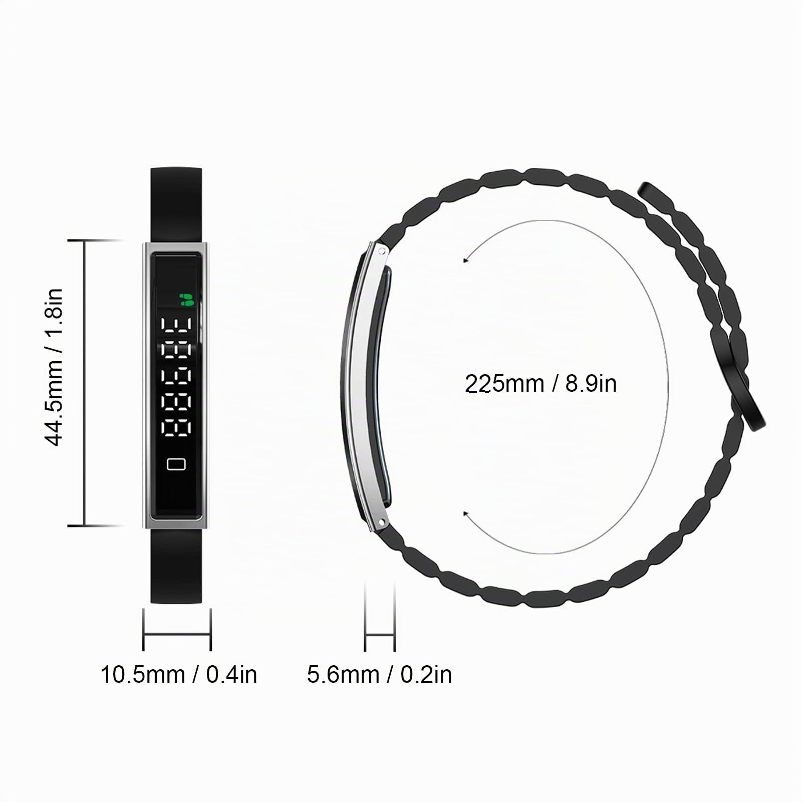 Pulsera Inteligente, Rastreador Actividad Física con Frecuencia Cardíaca/Sangre/oxígeno/Monitor Sueño/podómetro, Pulsera Salud Inteligente Aplicación para Mujeres y Hombres (Silver)