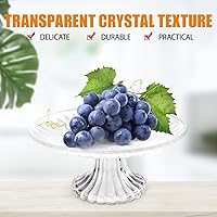 Vista 7 de STOBAZA Bandeja de almacenamiento de alimentos para la joyería, bandeja de exhibición de pasteles, bandeja de exhibición de cristal para el hogar