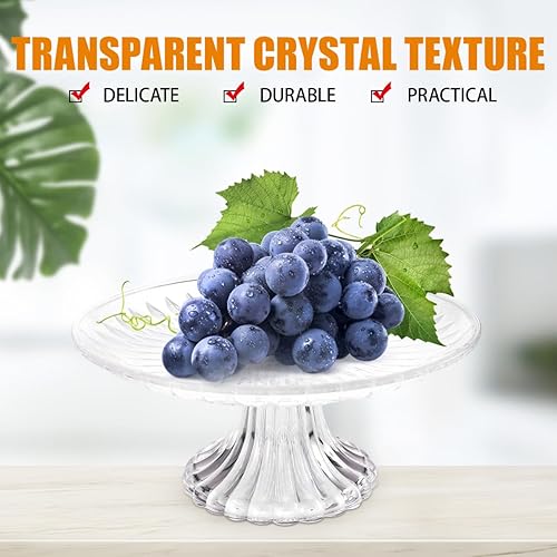 Miniatura 7 de STOBAZA Bandeja de almacenamiento de alimentos para la joyería, bandeja de exhibición de pasteles, bandeja de exhibición de cristal para el hogar
