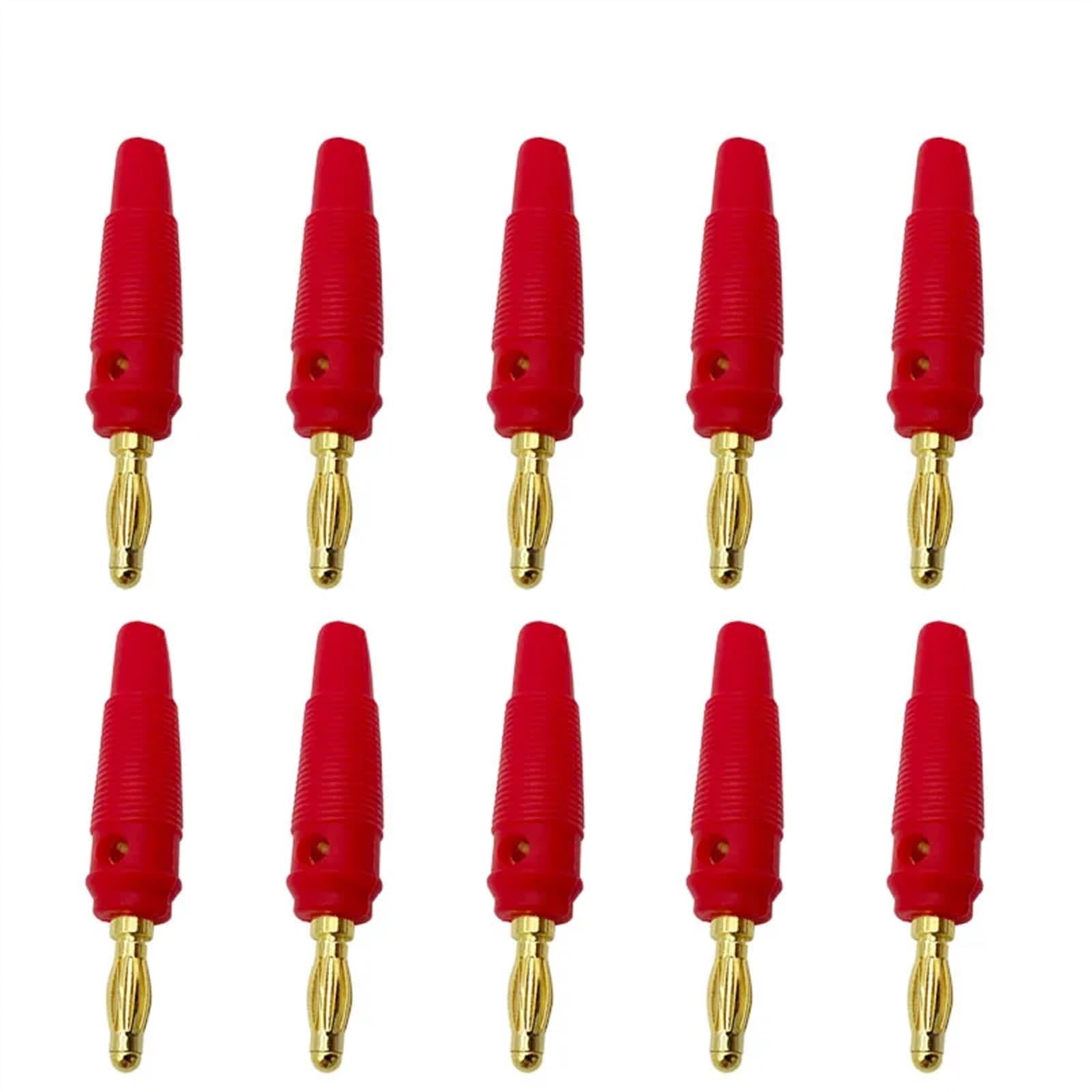 20 sztuk 4mm wtyk bananowy, czysta miedź, pozłacany kabel głośnikowy muzyczny, pin, wtyk bananowy wtyk (żółty 20 sztuk)
