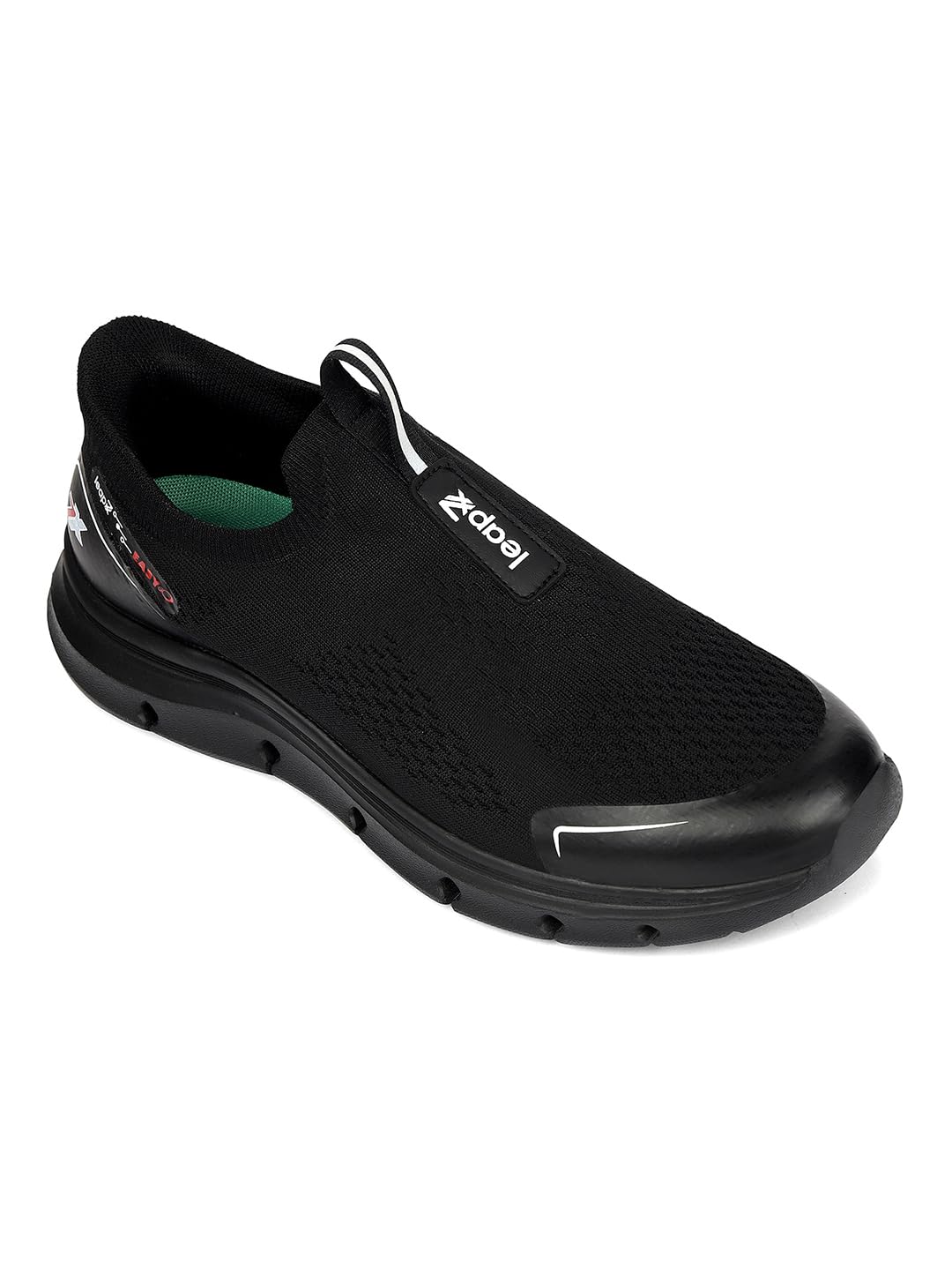 liberty Leap7x Brisbane Non Lacing Sports Walking Shoes for Men - Black & Dark Grey | Comfortable and Durable Slip-On Closure - Suitable for Running, Gym, Jogging & Outdoor Shoes - Cushioned Footbed-picture-8