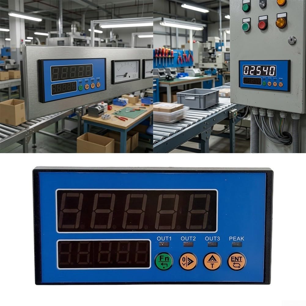 Wiegeanzeiger 96x48mm 4-Sensor Anschluss LED Display(D)