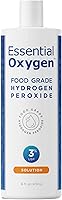 Essential Oxygen 3% Food Grade Hydrogen Peroxide - USP Natural Cleaner for Home, Body, Food & Pets, 16oz