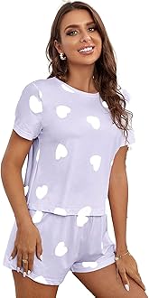 SMOWKLYCotton Blend Printed Nightsuit||Everyday Nightsuit||Night Dress||Shorts Set||Pajama Set for Women