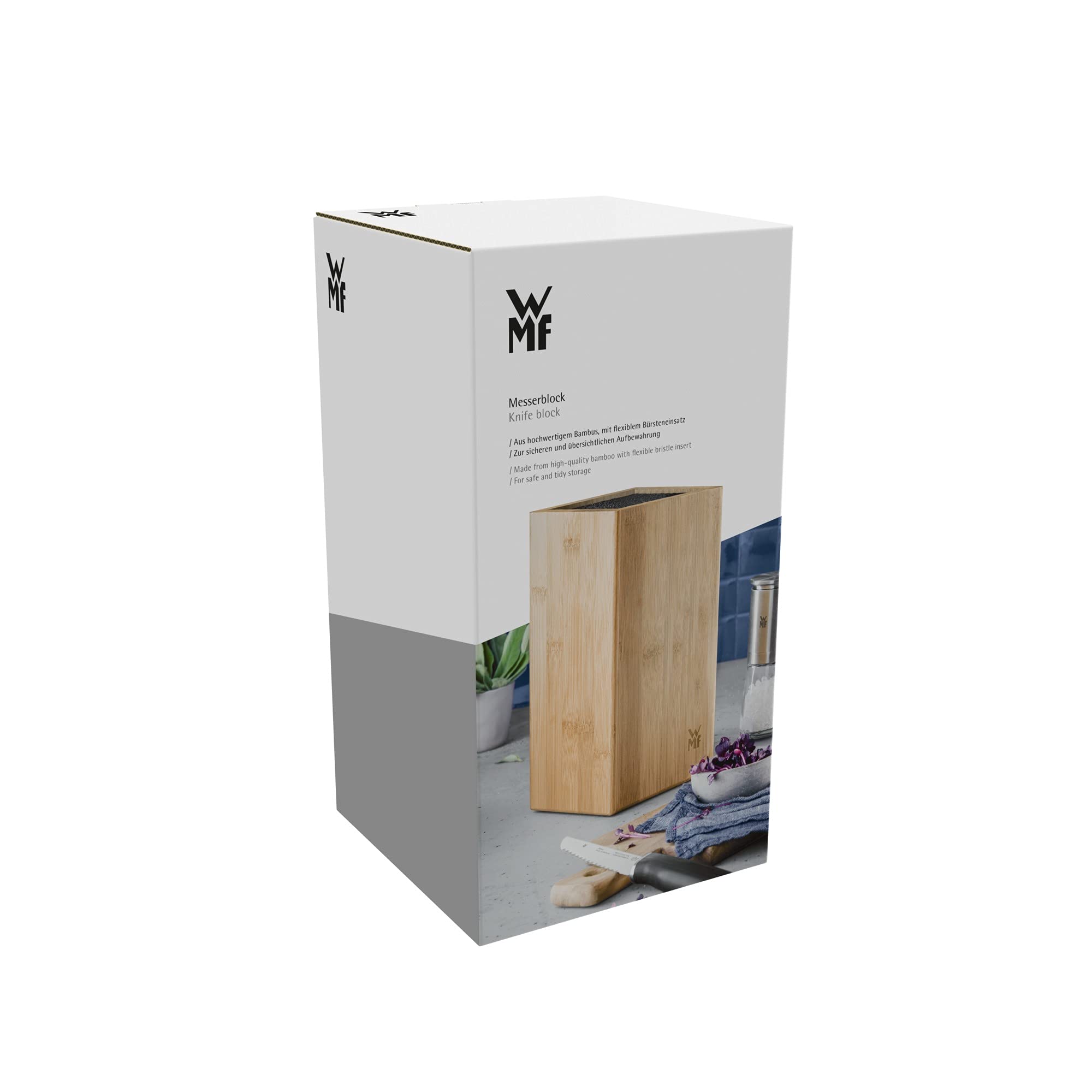 Amazon｜WMF Deluxe Bamboo Knife Storage Block (Without Knives
