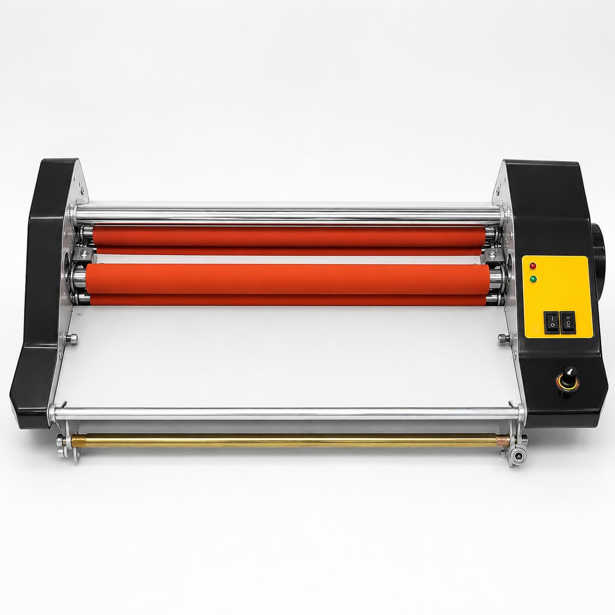 Plastifieuse Thermique pour Photos, Cartes, Flyers, Réglable 0-200°C, Largeur 35cm, Simple/Double Face, Vitesse 0-2m/min Idéal pour Couverture de Livre