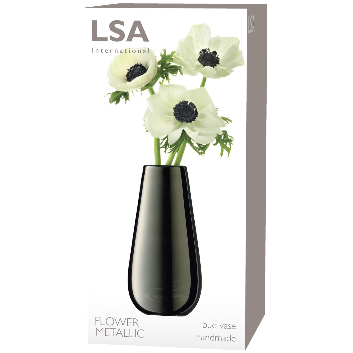 LSA International Flower Metallic Vase, 8.1999999999999993 x