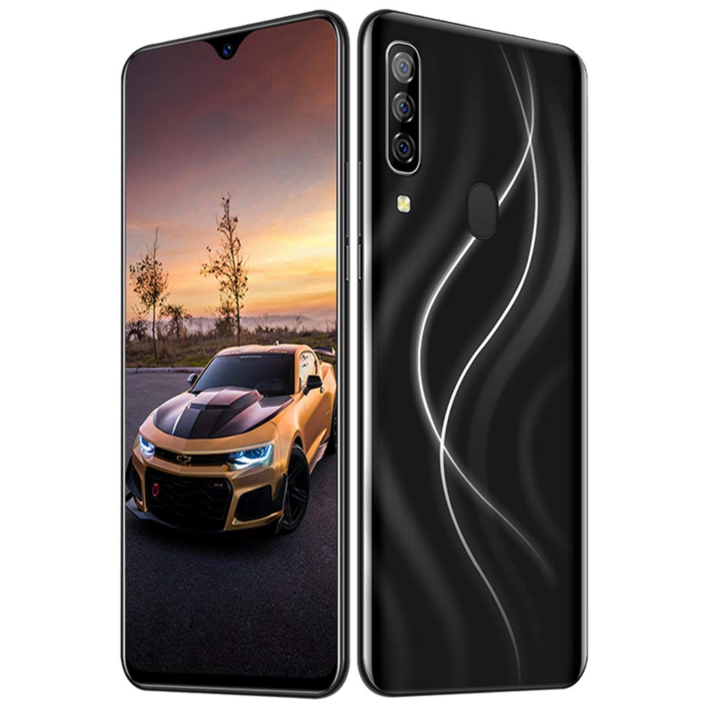 A70pro Mobile Phone Android Smartphone, Dual SIM Free Android Phone Unlocked, 6.7-Inch IPS Full-Screen, 6GB+128GB, 3800mAh Battery, 13MP+24MP Triple Camera, Android 10.0, UK Version,Black