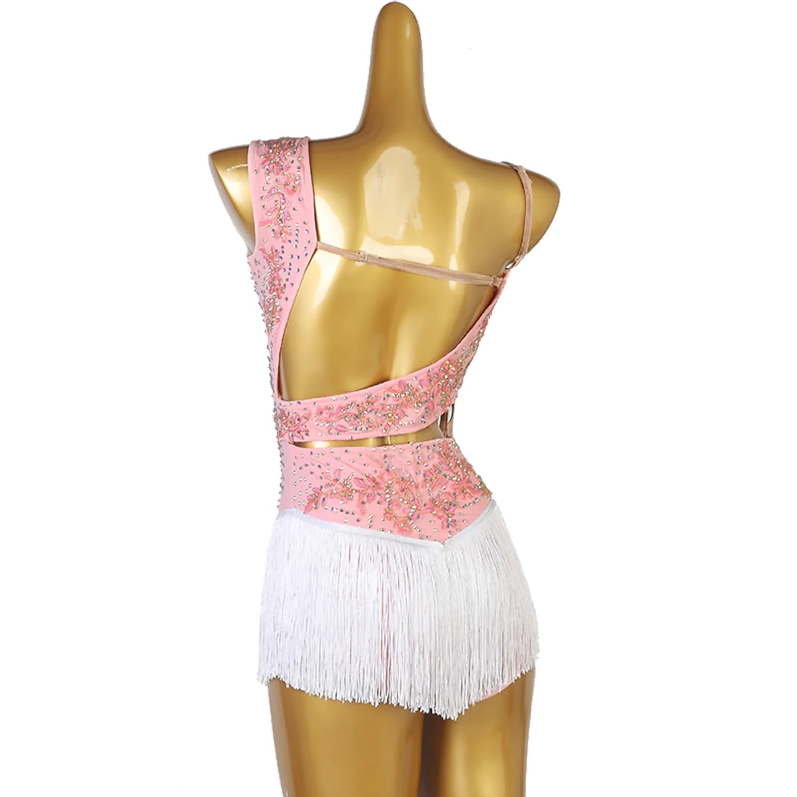 Abito Da Pattinaggio Artistico Fatto A Mano Con Strass Spandex For Ragazze, Abbigliamento Da Allenamento For Donna, Costumi Da Spettacolo