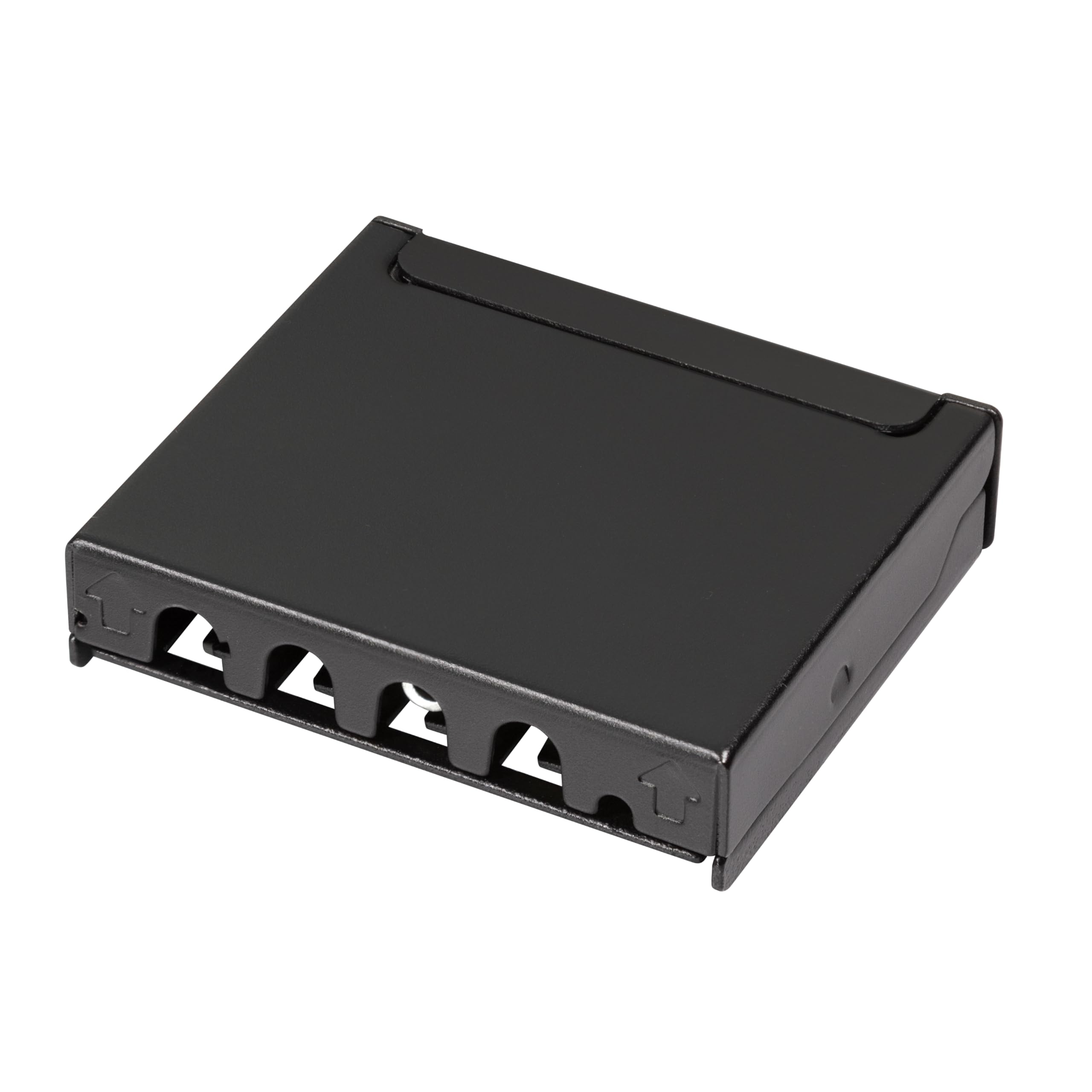 BIGtec - Panel de conexiones (cat. 6a, 4 puertos, mini, LSA, distribuidor, RJ45, cable de par trenzado, cable de red, cable de instalación, panel, carcasa de metal, montaje en pared, montaje sobre