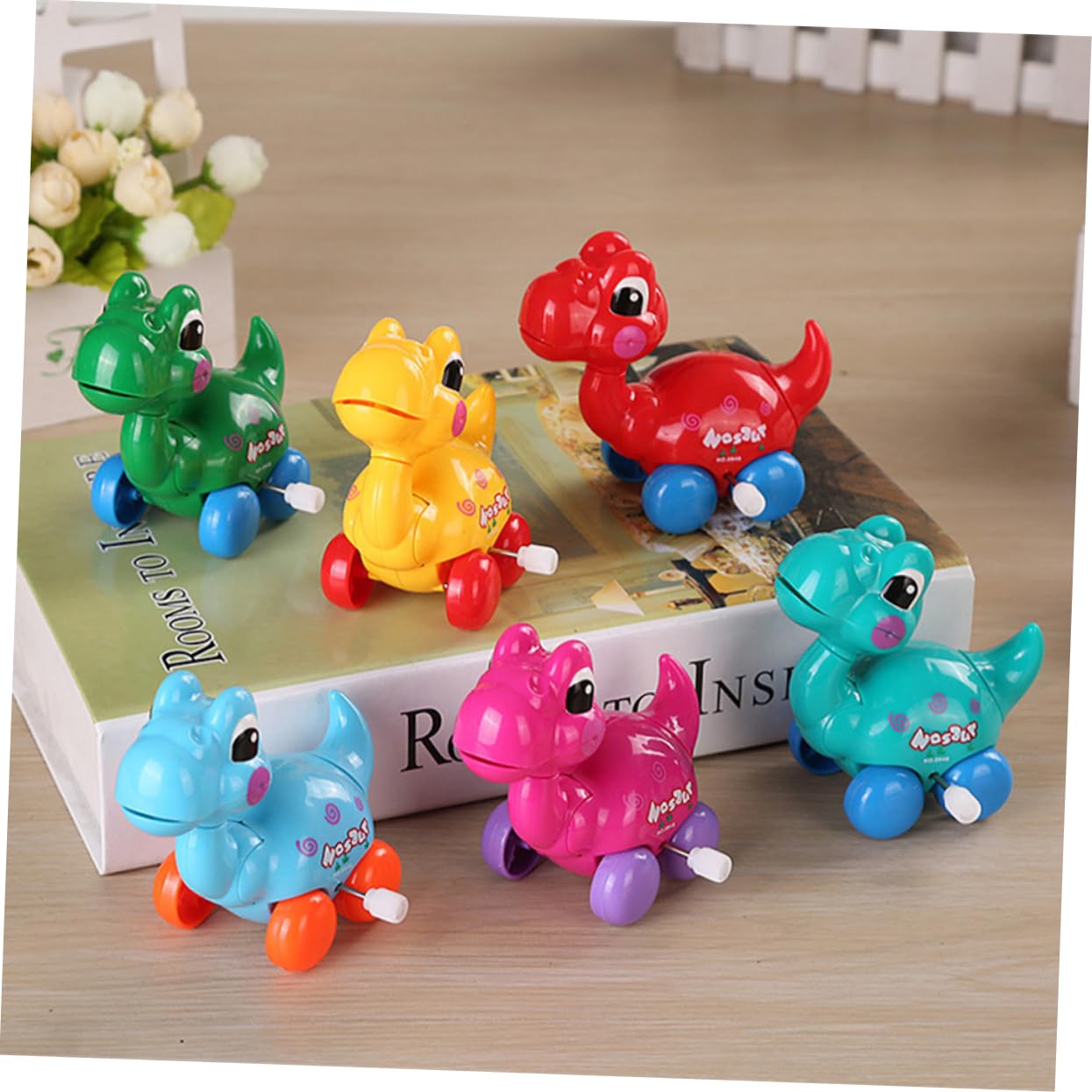 FOYTOKI Wind-up Dinosaur Toy for Kids Cartoon Clockwork Dinosaur with Moving Parts Plastic Small Toys Ideal for Easter Party Favors and Children S Playtime - Image 2