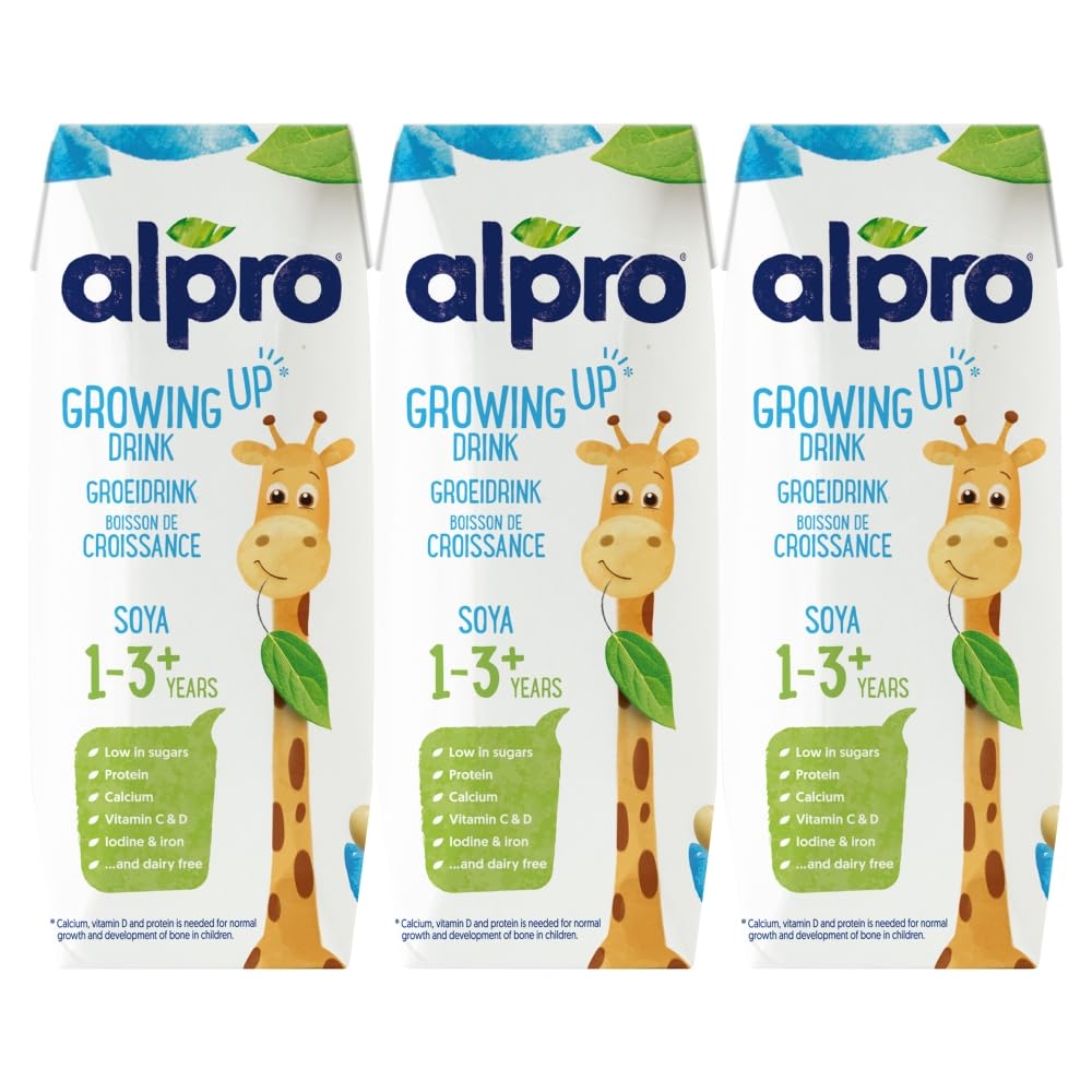 AlproSoya Growing-Up Plant-Based Long Life Drink, Vegan & Dairy Free, 3 x 250ml