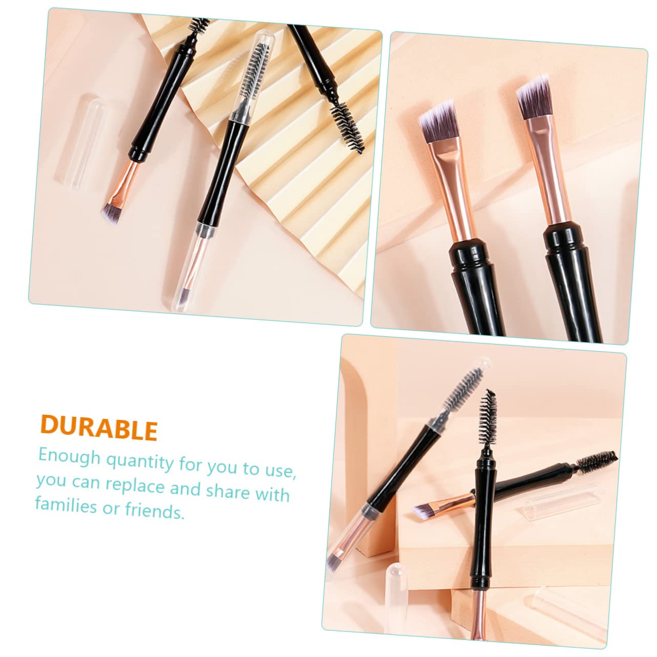 MAGICLULU 3 Set Di Pennelli Per Sopracciglia Kit Di Pennelli Copri Pennelli Per Ragazze Uso Domestico 10 Pezzi*3